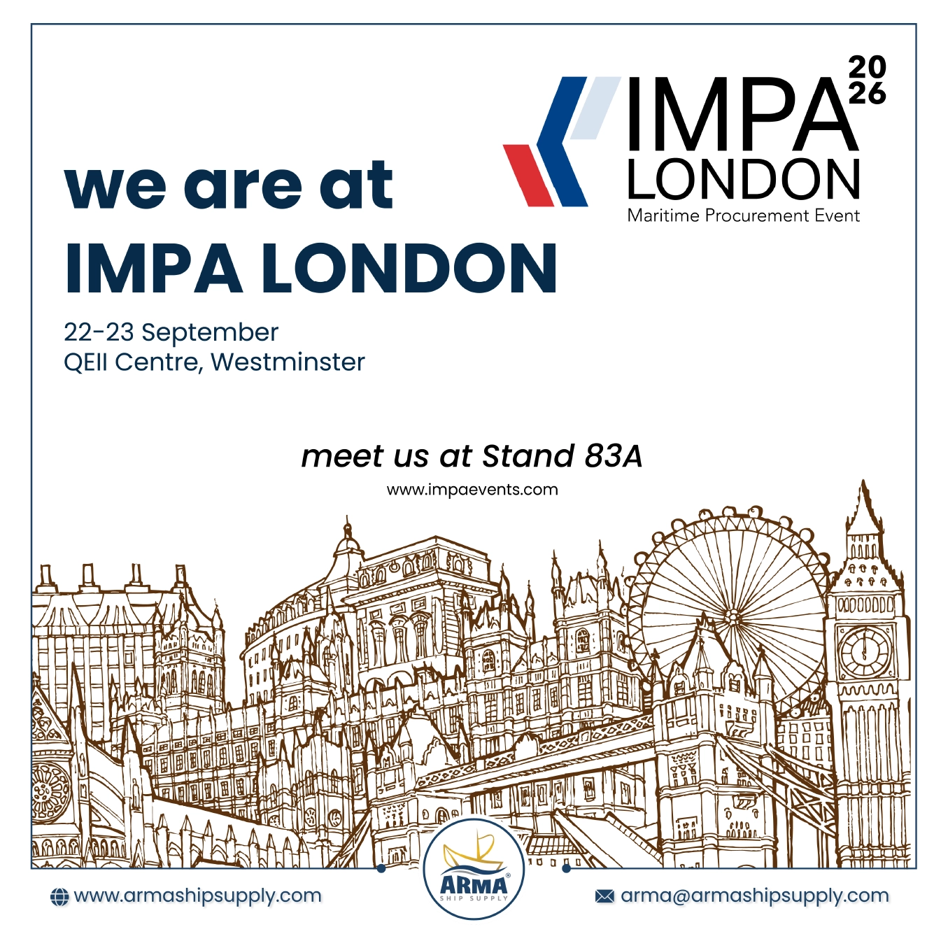 Arma Ship Supply - Connect with us at IMPA London 2026
